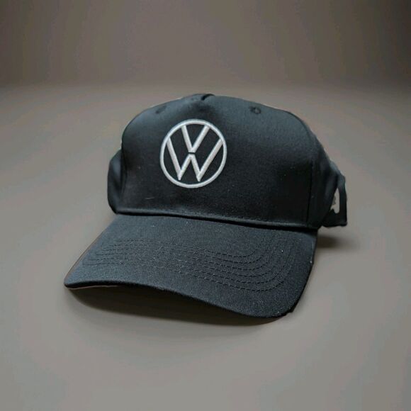 Official Volkswagen DriverGear Black Baseball Cap Embroidered VW Logo Hat NWT